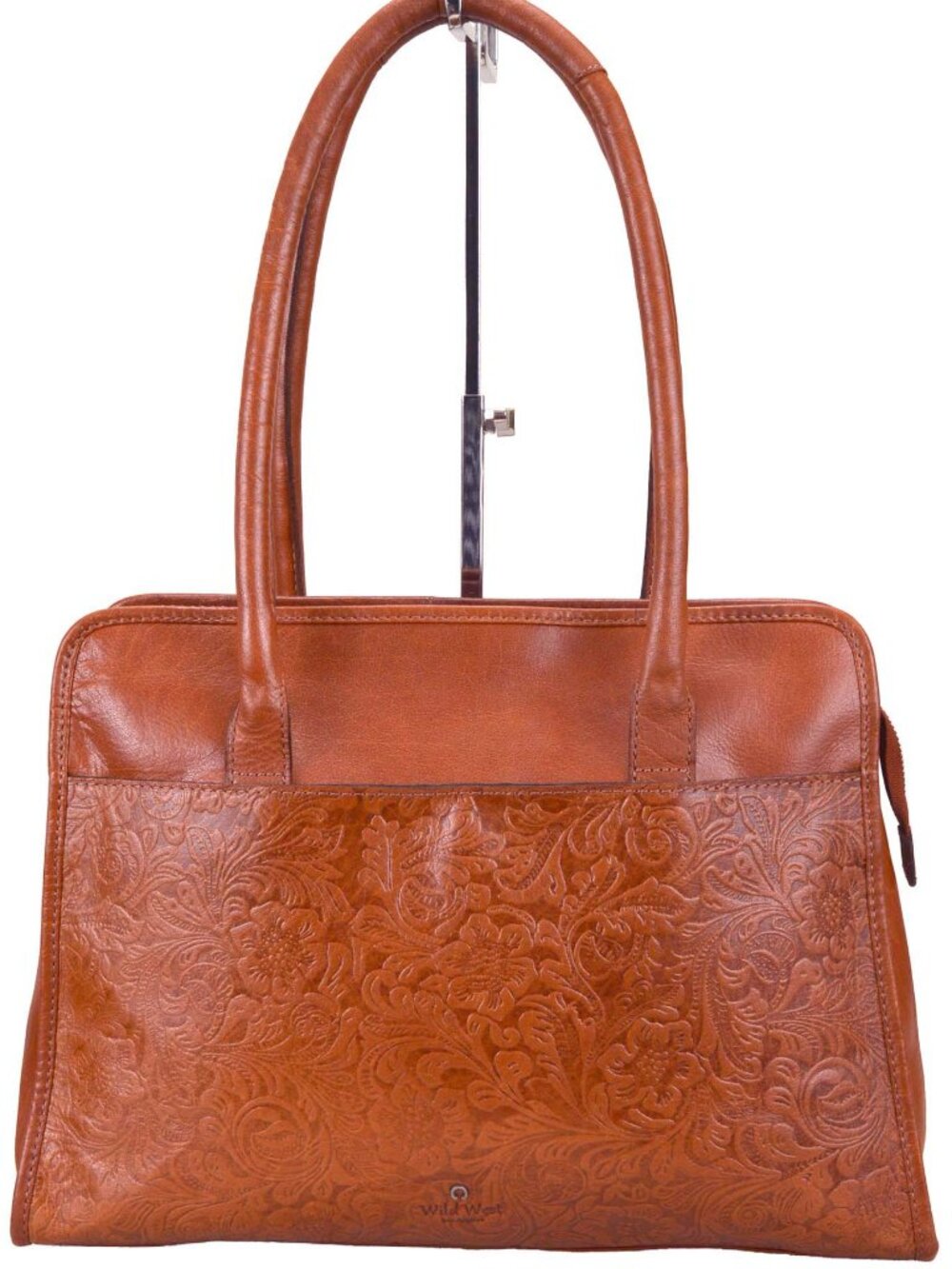 Wild West Los Angeles Vintage Large Brown Leather Shoulder Bag Purse